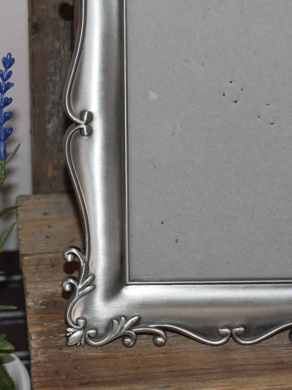Vintage Barnes Of Boston Victorian Gothic Silver Pewter Ornate Picture Frame